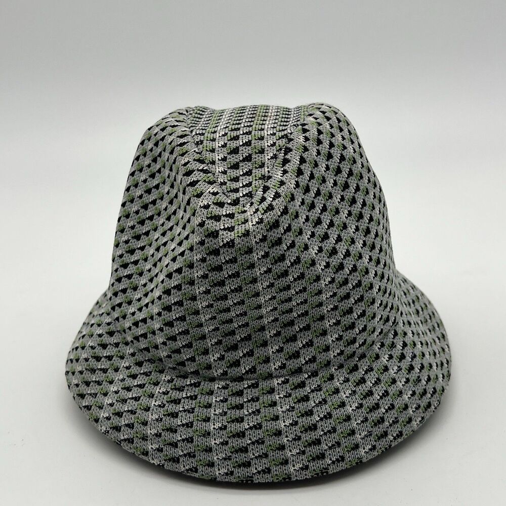 Kangol Tweed Kids Boat Check Player Bucket Hat Gray Green Plaid   Size Large